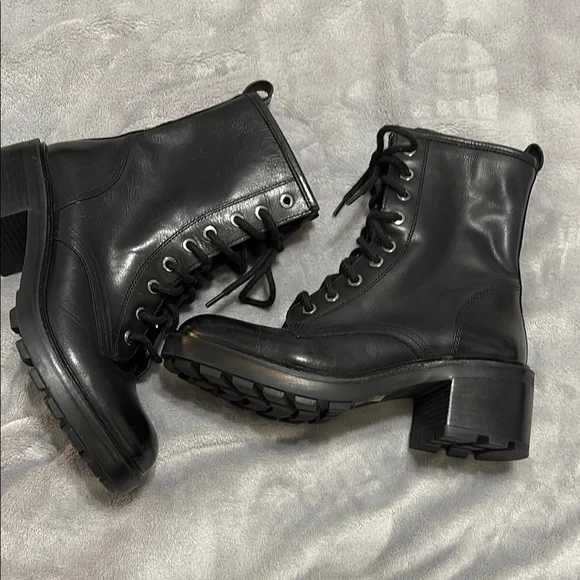 ALDO Black Leather Ankle Boots - Picture 7 of 9